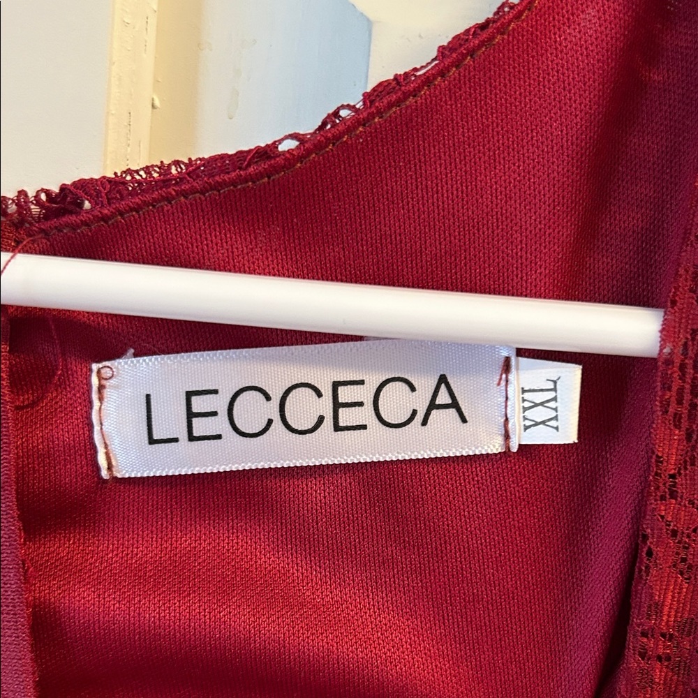 Elegant Red Lace Dress XXL - Picture 2 of 8